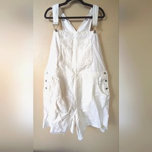 GAP White Overall Shorts, NWT, XLT!